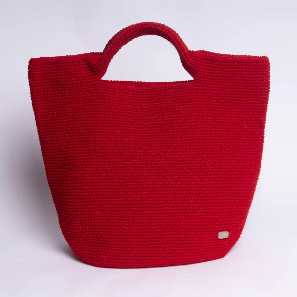 RENATA BOLSO DE MANO TEJIDO A CROCHET (Rojo)
