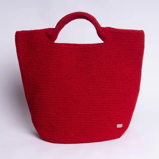 [BMC-R-13] RENATA BOLSO DE MANO TEJIDO A CROCHET (Rojo)