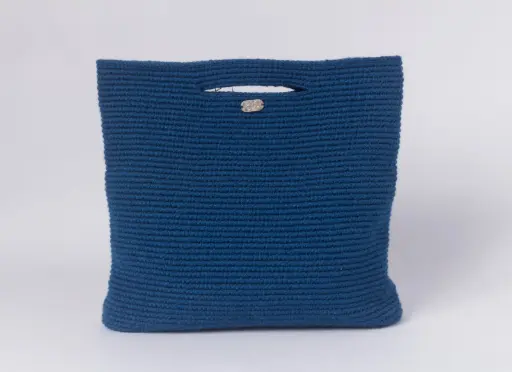 [BMC-B-11] BERTA BOLSO TEJIDO A CROCHET (Azul petróleo)