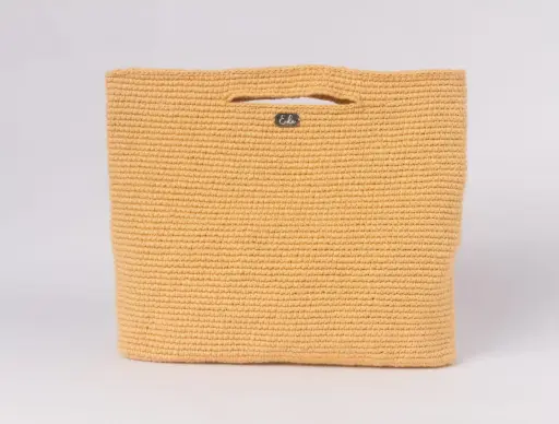 [BMC-B-4] BERTA BOLSO TEJIDO A CROCHET (Beige crema)