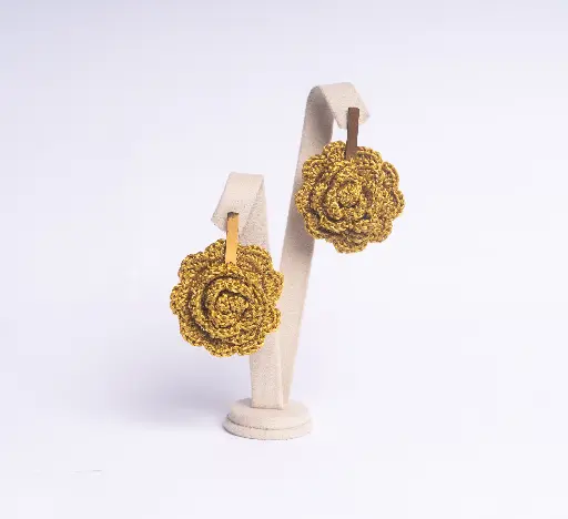 [ARC-R-16] ROSA ARETES TEJIDOS (Dorado)